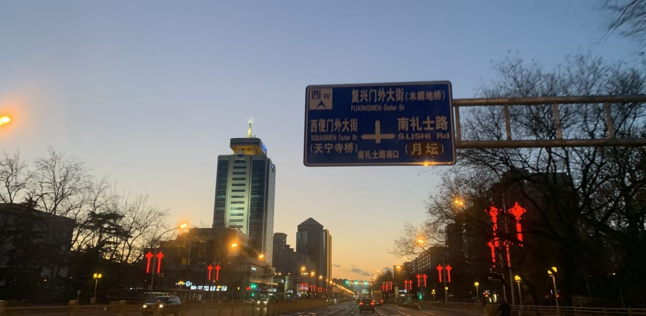 Rust op de wegen in Beijing